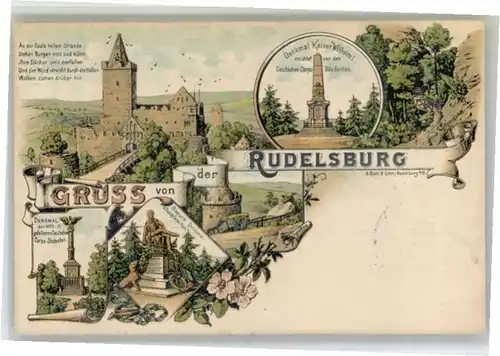 Rudelsburg Rudelsburg Denkmal Kaiser Wilhelm x / Bad Koesen /Burgenlandkreis LKR