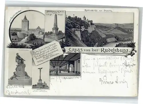 Rudelsburg Rudelsburg Denkmal Kaiser Wilhelm Bismarck Denkmal  x / Bad Koesen /Burgenlandkreis LKR