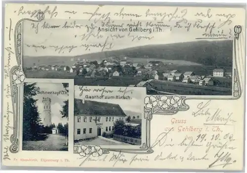 Gehlberg Gehlberg Gasthof zum Hirsch Schneekopf x / Gehlberg /Ilm-Kreis LKR