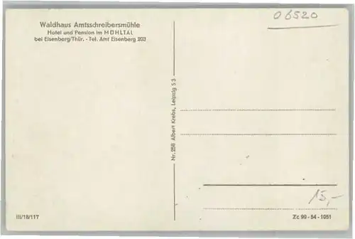 Eisenberg Thueringen Waldhaus Amtsschreibersmuehle *