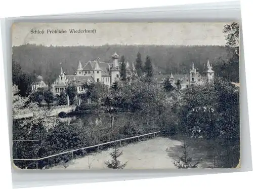 Kahla Thueringen [Stempelabschlag] Schloss Froehliche Wiederkunft x