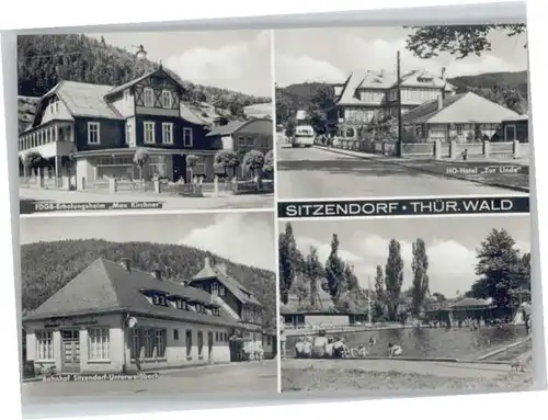 Sitzendorf FDGB Erholungsheim Max Kirchner HO Hotel Zur Linde Bahnhof Freibad *