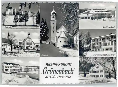 Bad Groenenbach Schloss Marktplatz Kneippkurheim Mathildenbad Kurheim Schlosspark Bad Clevers *