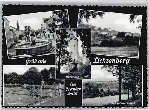 Lichtenberg Oberfranken Marktplatz Schwimmbad *