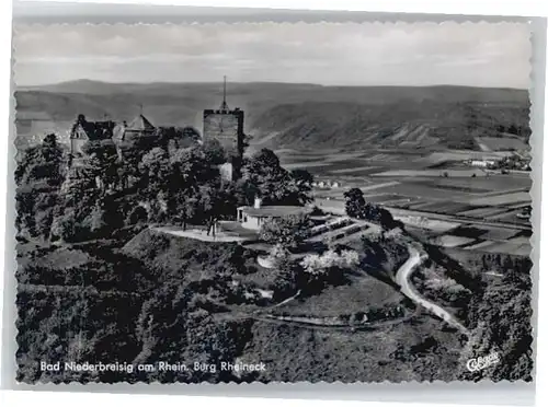 Niederbreisig Fliegeraufnahme Burg Rheineck *