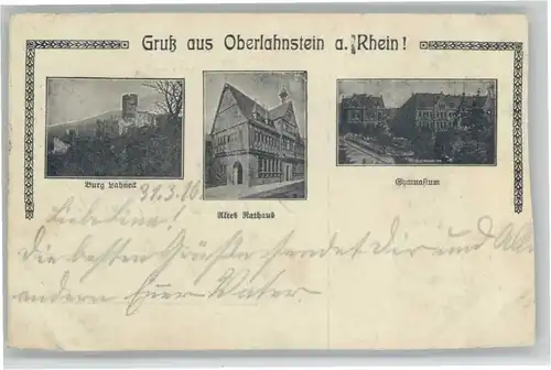 Oberlahnstein Altes Rathaus Burg Lahneck Gymnasium x