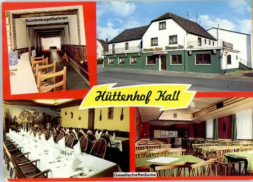Kall Gaststaette Huettenhof Kall Kegelbahn *