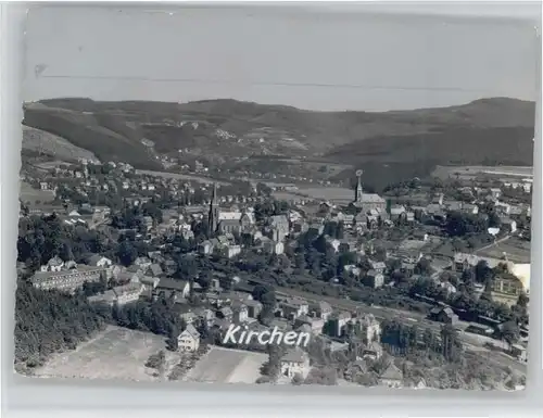 Kirchen Sieg Fliegeraufnahme * / Kirchen (Sieg) /Altenkirchen Westerwald LKR