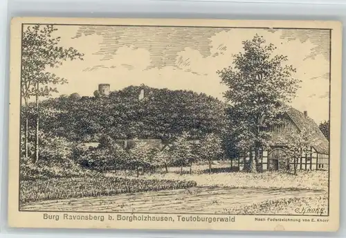 Borgholzhausen Kuenstler C. Knorr Burg Ravensberg x