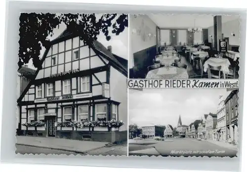 Kamen Westfalen Kamen Gasthof Rieder Marktplatz * / Kamen /Unna LKR