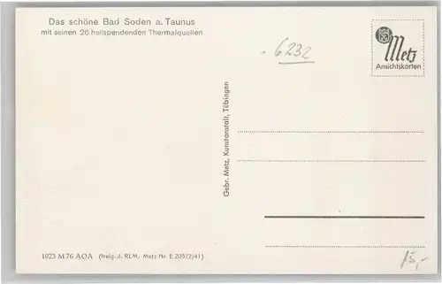 we95295 Bad Soden Taunus Bad Soden  * Kategorie. Bad Soden am Taunus Alte Ansichtskarten