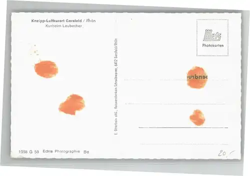 Gersfeld Rhoen Kurheim Leubecher *