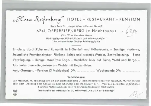 Oberreifenberg Hotel Restaurant Pension Haus Reifenberg *