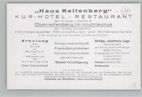 Oberreifenberg Hotel Restaurant Pension Haus Reifenberg *