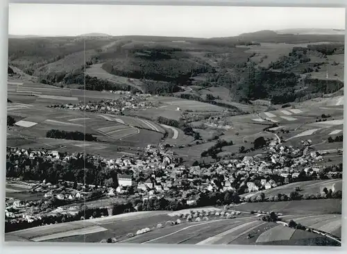 Gersfeld Rhoen Fliegeraufnahme Sandberg Schwabenhimmel *