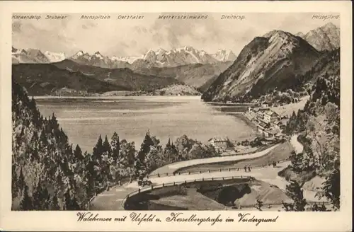 Urfeld Oberbayern Walchensee Kesselbergstrasse  / Kochel a.See /Bad Toelz-Wolfratshausen LKR