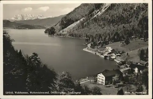 Urfeld Oberbayern Walchensee Wettersteinwand Teufelsgrat Dreitorspitze / Kochel a.See /Bad Toelz-Wolfratshausen LKR