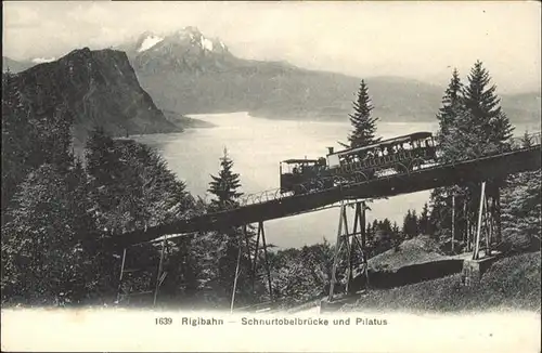 Rigi Kaltbad Bahn Schnurtobelbruecke Pilatus / Rigi Kaltbad /Bz. Luzern