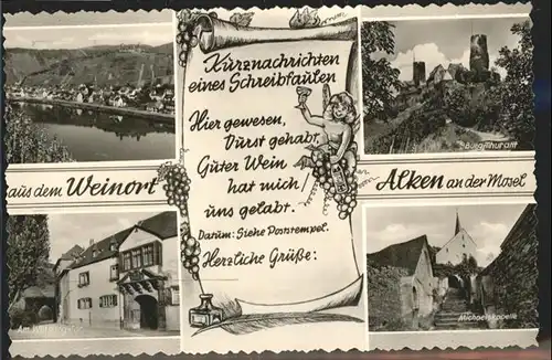 Alken Koblenz Weinort Mosel Spruch Michaelskappele / Alken /Mayen-Koblenz LKR