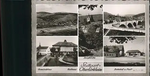 Obertuerkheim Bahnhof Post Gemeindehaus Rathaus  / Stuttgart /Stuttgart Stadtkreis