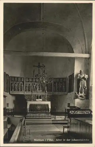 Nieblum Altar in Johannis Kirche  / Nieblum Insel Foehr /Nordfriesland LKR