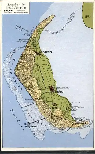 Norddorf Amrum Insel Amrum Landkarte / Norddorf /Nordfriesland LKR