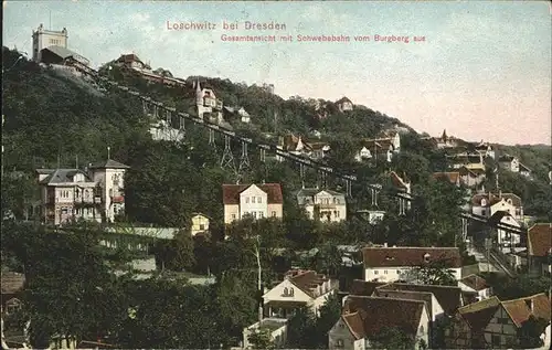 Loschwitz Schwebebahn Burgberg  / Dresden /Dresden Stadtkreis