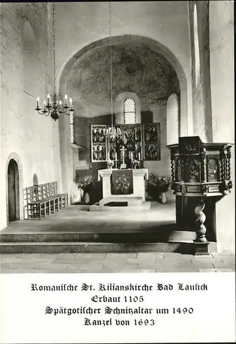 Bad Lausick Romanische St. Kilianskirche Erbaut 1105 Schnitzaltar Kanzel v. 1693 / Bad Lausick /Leipzig LKR