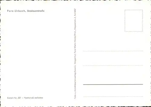 Porz Koeln Urbach Breslauerstrasse / Koeln /Koeln Stadtkreis