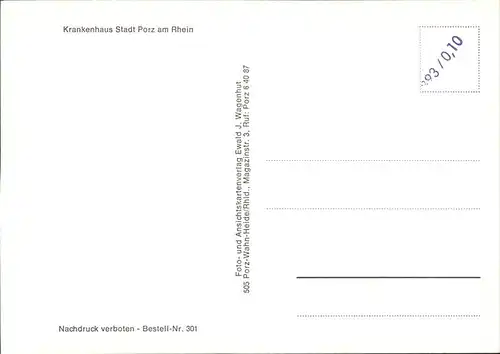 Porz Koeln Krankenhaus  / Koeln /Koeln Stadtkreis