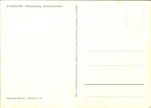 Siegburg Michaelsberg Johannistuermchen / Siegburg /Rhein-Sieg-Kreis LKR
