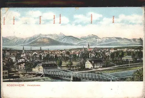 Rosenheim Bayern Wildbarrn Petersberg Bruecke / Rosenheim /Rosenheim LKR