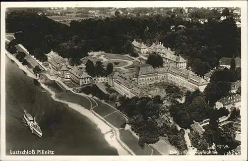 Pillnitz Fliegeraufnahme Schiff / Dresden /Dresden Stadtkreis