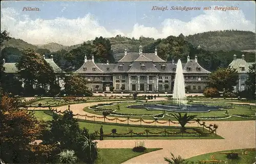 Pillnitz Schlossgarten Bergpalais Springbrunnen / Dresden /Dresden Stadtkreis