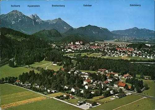 Schwangau Panorama Luftaufnahme Ostallgaeu / Schwangau /Ostallgaeu LKR