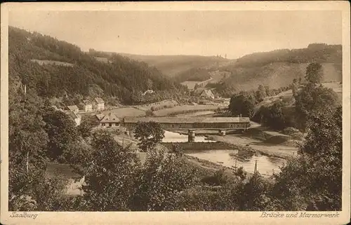 Saalburg Saale Bruecke Marmorwerk / Saalburg-Ebersdorf /Saale-Orla-Kreis LKR