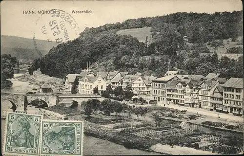 Hannoversch Muenden Weserblick Bruecke / Hann. Muenden /Goettingen LKR