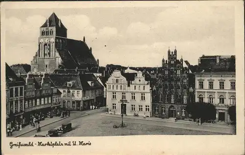 Greifswald Mecklenburg Vorpommern Marktplatz St. Marie / Greifswald /Greifswald Stadtkreis