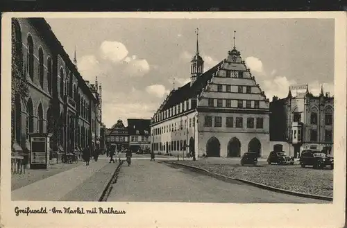 Greifswald Mecklenburg Vorpommern Markt Rathaus / Greifswald /Greifswald Stadtkreis