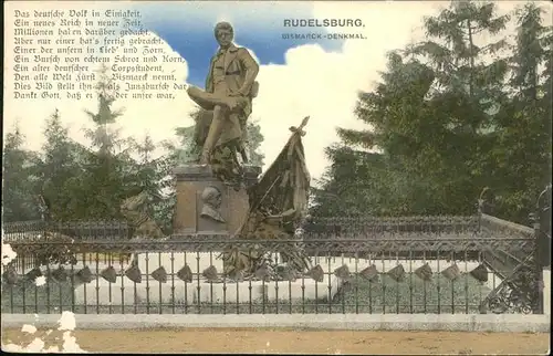 Rudelsburg Bismarck Denkmal  / Bad Koesen /Burgenlandkreis LKR