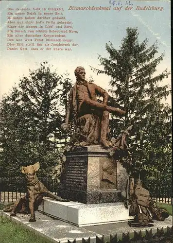 Rudelsburg Bismarck Denkmal  / Bad Koesen /Burgenlandkreis LKR