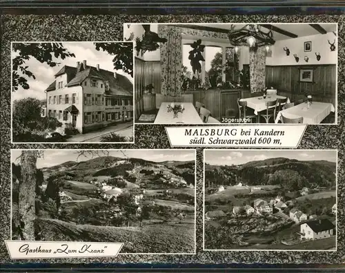 Malsburg-Marzell Jaegerstube Gasthaus zum Kranz Bes. Erna Asal / Malsburg-Marzell /Loerrach LKR