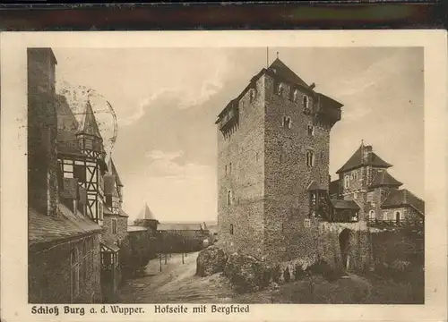 Burg Wupper Hofseite Schloss Bergfried / Solingen /Solingen Stadtkreis