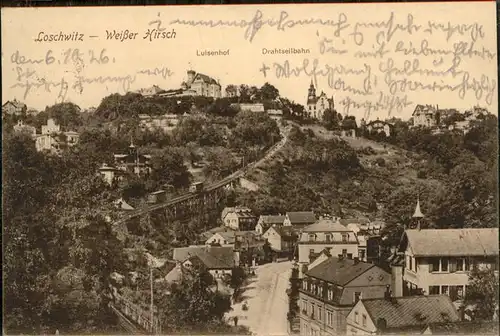 Loschwitz Weisser Hirsch Luisenhof Drathseilbahn / Dresden /Dresden Stadtkreis