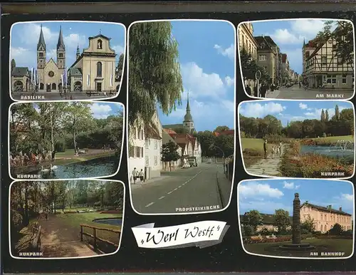 Werl Westfalen Propsteikirche, Kurpark, Markt, Bahnhof / Werl /Soest LKR