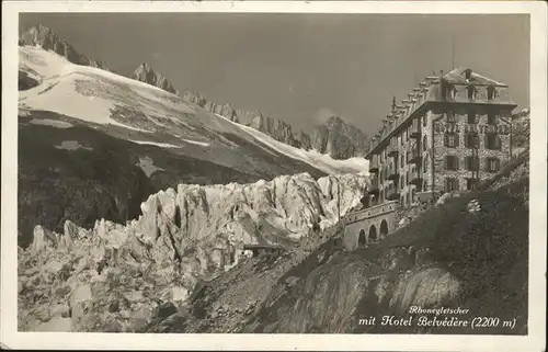 Rhonegletscher Glacier du Rhone Hotel Belvedere  / Rhone /Rg. Rhone