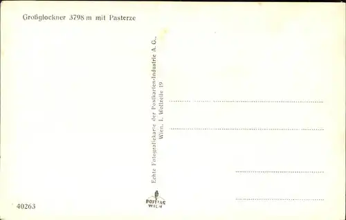 Grossglockner Pasterze / Heiligenblut /Oberkaernten