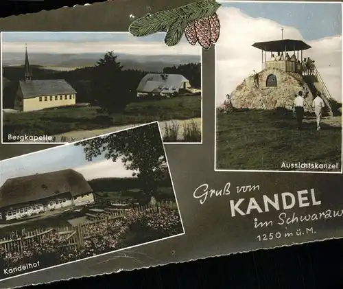 Kandel Waldkirch Breisgau Aussichtskanzel Kandelhof Bergkapelle / Waldkirch /Emmendingen LKR