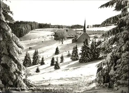 Kandel Waldkirch Breisgau Berg Kirche St Pius / Waldkirch /Emmendingen LKR