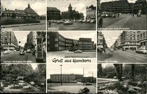 Hamborn Amtsgericht Postamt Rathaus Bahnhof Kaiser Wilhelm Strasse Bergschule  / Duisburg /Duisburg Stadtkreis